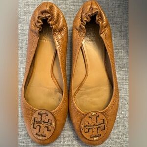 Tory Burch Women's Brown Leather Flats
